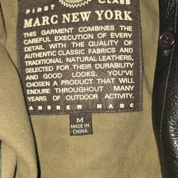 Marc New York Genuine Leather Jacket - Picture 7 of 7